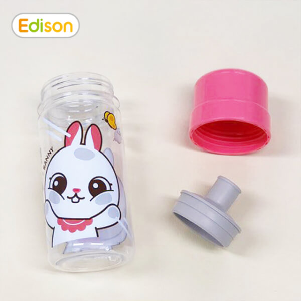 Bình tập uống Edison tritan có dây (350ml, hồng)