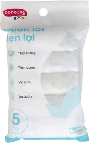 Quần lót tiện lợi Concung Good (Olefin, size XL, 5 cái/gói)