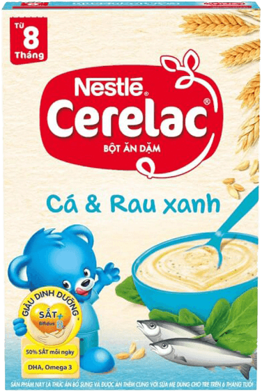Bột ăn dặm Nestle Cá, Rau xanh, 200g