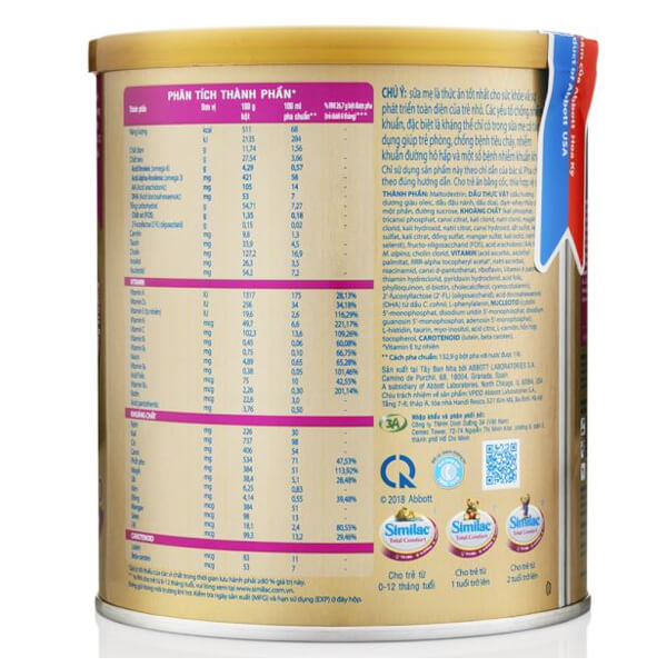 Sữa Similac Total Comfort 0+ (HMO) 360g (0-12 tháng) (giao bao bì ngẫu nhiên)