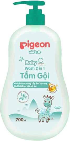 Tắm - Gội 2 in 1 Jojoba Pigeon 700ml Không Paraben