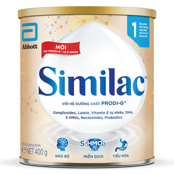 Sữa Similac 0+ 380g (0-12 tháng) (Bao bì cũ: Similac số 1 400g (0-6 tháng) - Giao bao bì ngẫu nhiên)