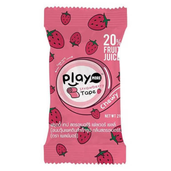 Kẹo dẻo cuộn Playmore vị dâu 21g