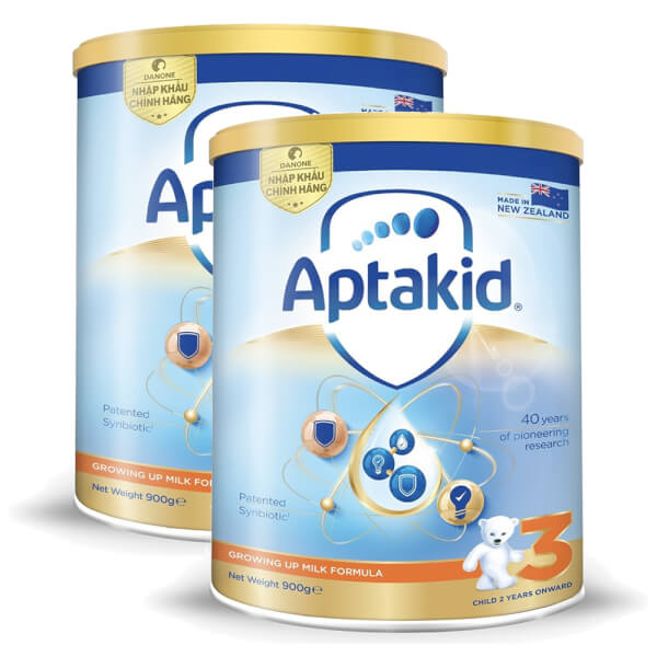 Combo 2 lon Thực phẩm bổ sung Aptakid số 3 900g (trên 2 tuổi)