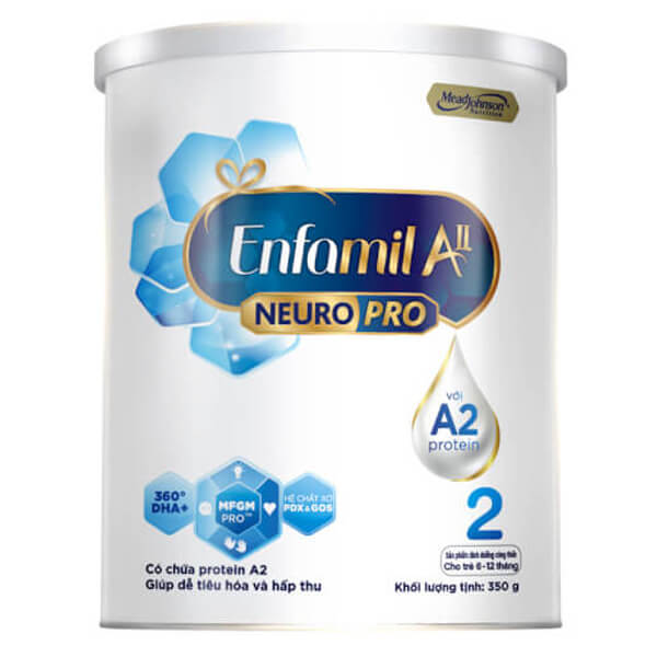 Sữa Enfamil A2 NeuroPro số 2 350g (Follow Up Formula, 6 - 12 tháng tuổi)