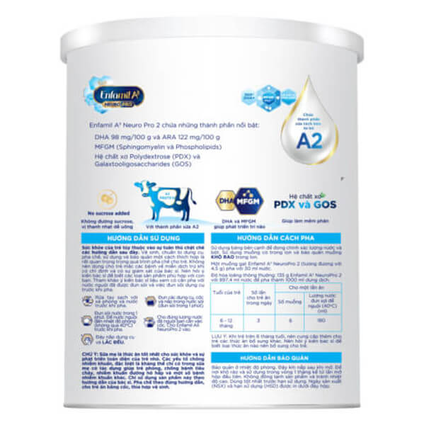 Sữa Enfamil A2 NeuroPro số 2 350g (Follow Up Formula, 6 - 12 tháng tuổi)