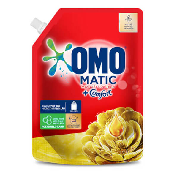 Nước Giặt OMO Matic Comfort Tinh dầu thơm Cửa trên 2.0kg