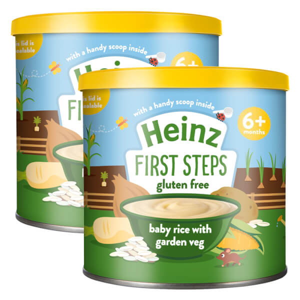 Combo 2 Bột ăn dặm Heinz - Gạo, rau củ xay nhuyễn