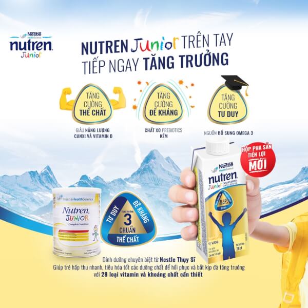 Thùng Thực phẩm dinh dưỡng y học Nutren Junior (24 lốc)