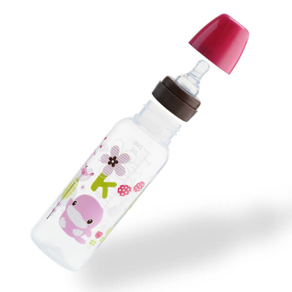 Combo 2 Bình sữa Kuku nhựa PP BPA Free cổ hẹp 240ml (KU5928A, Hồng)