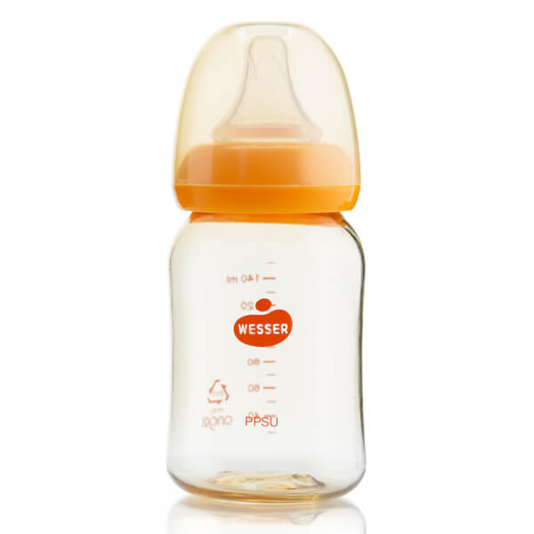 Bình sữa Wesser nhựa PPSU cổ hẹp 140ml (Giao bao bì ngẫu nhiên)