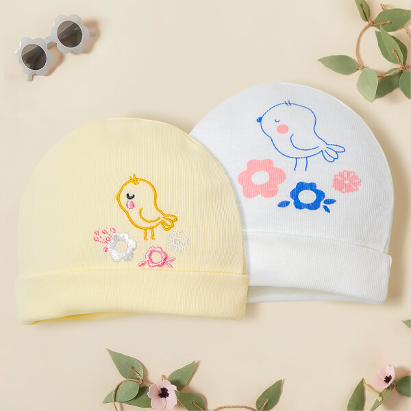 Nón sơ sinh bo 2 cái CF I129015 (1,Vàng)