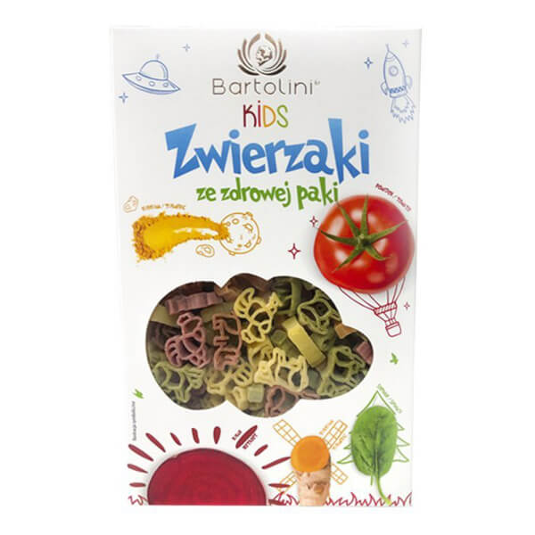 Mì nui rau củ cho bé hình động vật Bartolini (250g)