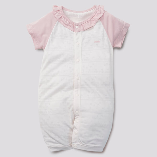 Bodysuit đùi dêt jacquard Animo I1121053 (0-12M,Hồng nhạt)