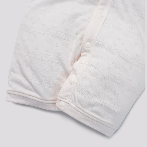 Bodysuit đùi dêt jacquard Animo I1121053 (0-12M,Hồng nhạt)