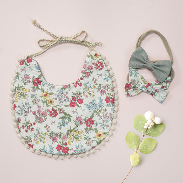 Set yếm và nơ sơ sinh Animo I1221017 (NB,nhiều màu)