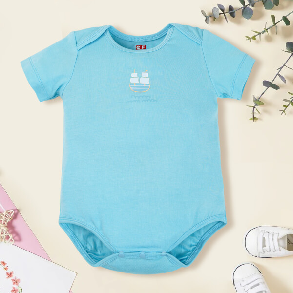 Bodysuit sơ sinh tam giác Modal Animo I0921001 (3-6M,Xanh)