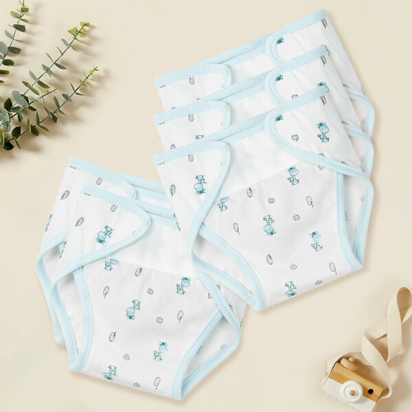 Tã vải sơ sinh dán 5 cái CF I129016 (cỡ 1/2/3,Xanh)