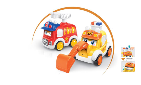 Đồ chơi xe ô tô nhấn cót kèm 3 chế độ mắt dễ thương RFD371800