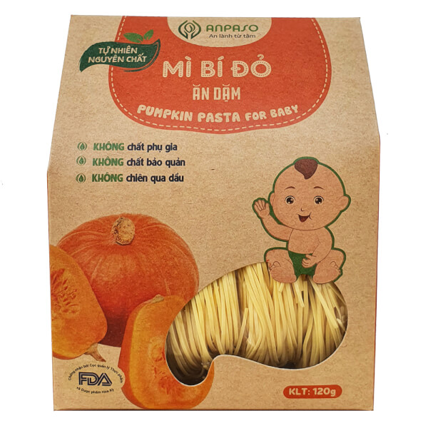 Combo 2 Mì bí đỏ ăn dặm cho bé Anpaso 120g