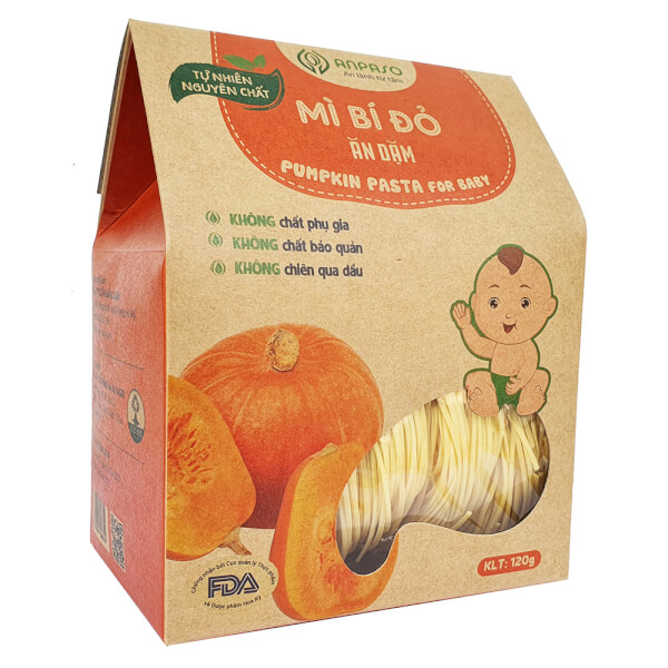 Combo 2 Mì bí đỏ ăn dặm cho bé Anpaso 120g