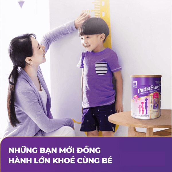 Combo 2 lon Thực phẩm dinh dưỡng y học cho trẻ 1-10 tuổi: Pediasure vani 850g