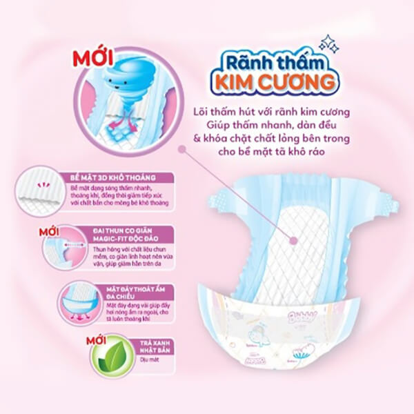 Miếng lót Bobby size Newborn 1 64 miếng (dưới 5kg)