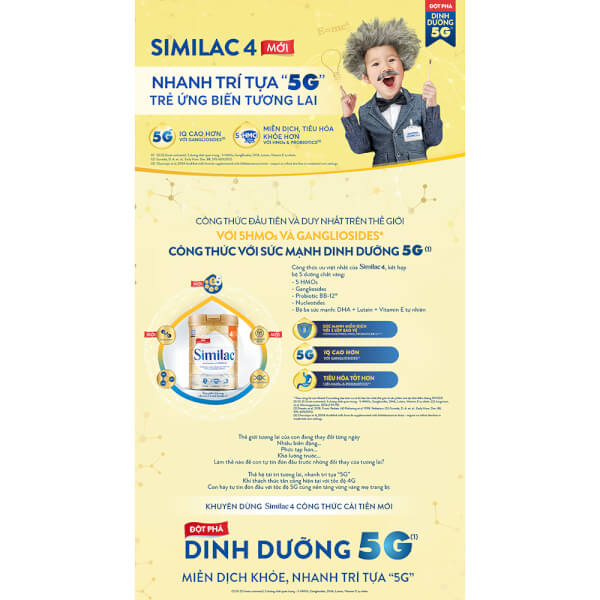 Combo 2 Sữa Similac 5G số 4 900g (2-6 tuổi)