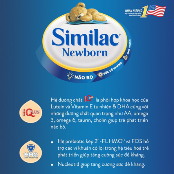 Combo 3 lon Sữa Similac Newborn Eye-Q 900g (0-6 tháng)
