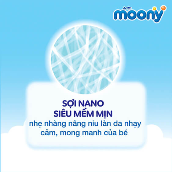 Bỉm tã dán sơ sinh Moony (dưới 5kg, 90 miếng) (giao bao bì ngẫu nhiên)