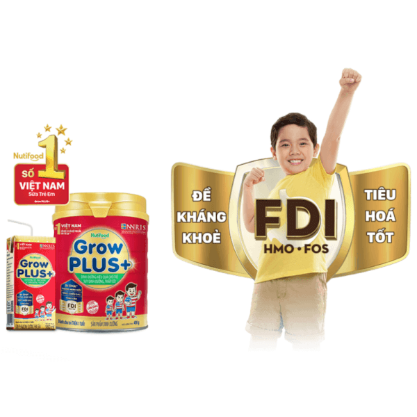 Combo 2 lon sữa GrowPLUS+ Đỏ 900g (từ 1 tuổi)