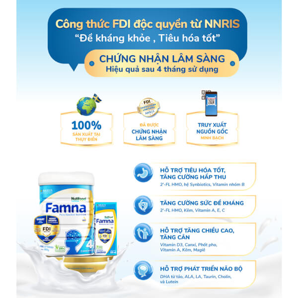 Sữa Famna Số 4 850g (từ 2 tuổi)
