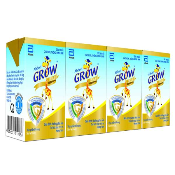 Sữa Abbott Grow Gold hương vani 110ML - Lốc 4 (Từ 1 tuổi)