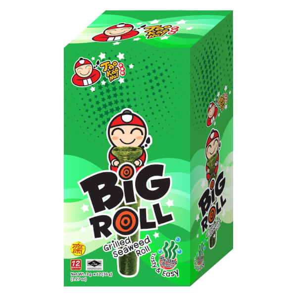 Bánh Snack rong biển nướng giòn Taokaenoi Big Roll vị truyền thống (12gói/hộp)