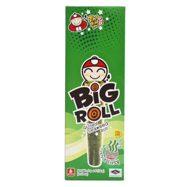 Bánh Snack rong biển nướng giòn Taokaenoi Big Roll vị truyền thống (6 gói/hộp)