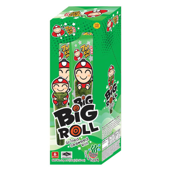 Bánh Snack rong biển nướng giòn Taokaenoi Big Roll vị truyền thống (6 gói/hộp)