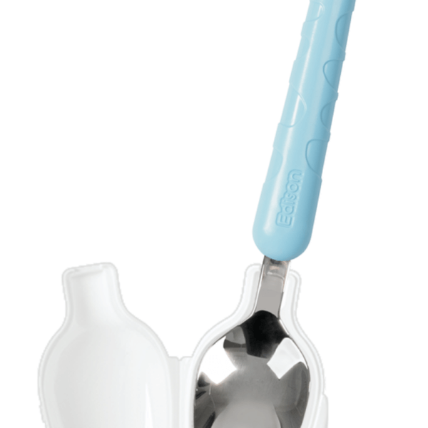 Nĩa inox tập ăn cho bé Edison (xanh)