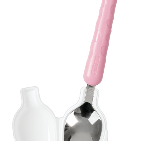 Nĩa inox tập ăn cho bé Edison (hồng)