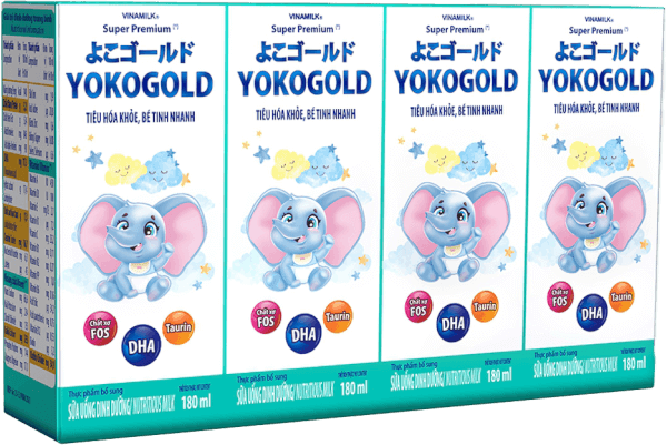 Sữa uống dinh dưỡng Vinamilk Yoko Gold 180ml (Lốc 4 hộp)