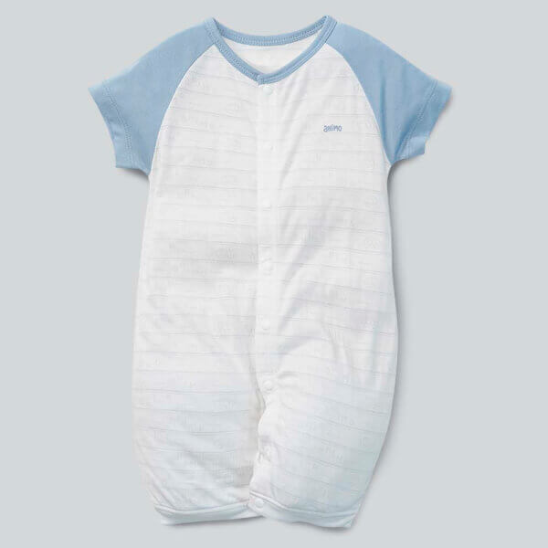 Bodysuit đùi dêt jacquard Animo I1121054 (0-12M,Trắng)