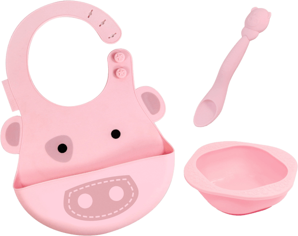 Bộ đồ dùng ăn dặm silicon Baby Marcus & Marcus, cho bé từ 6 tháng - Pokey