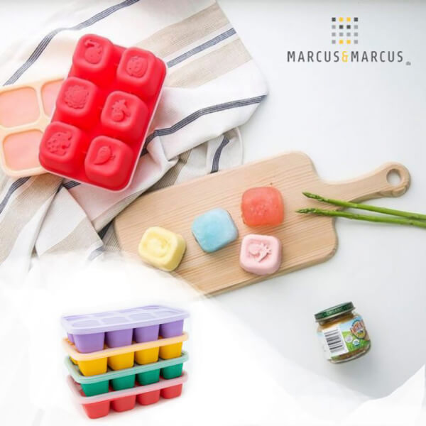 Khay silicon trữ đông đồ ăn dặm cho bé Marcus & Marcus - Ollie (30ml x 8 ngăn)