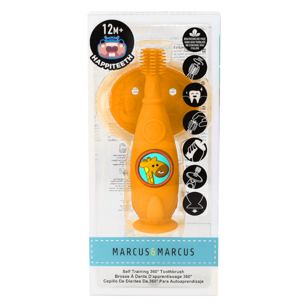 Bàn chải tập đánh răng và mát xa nướu silicon 360 cho bé Marcus & Marcus, từ 12 tháng - Lola