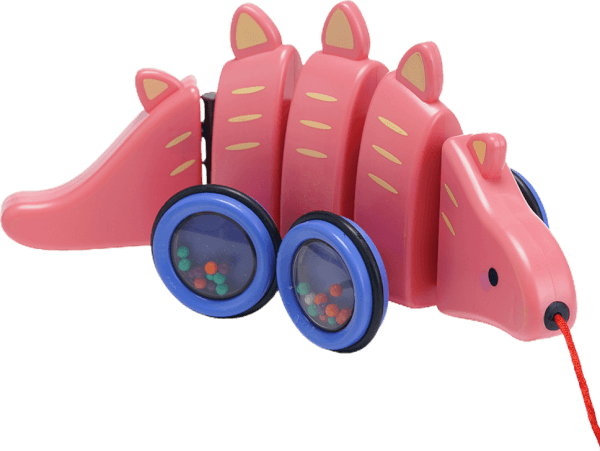 Xe kéo thú nhún vui vẻ khủng long JS047326 (Đỏ)