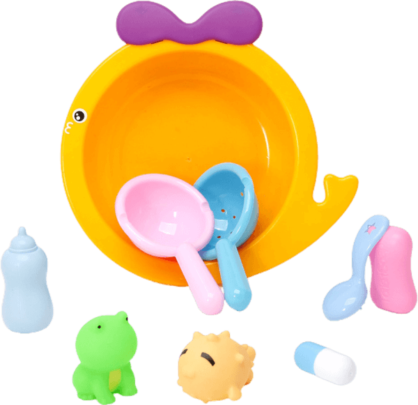 Bộ đồ chơi nhà tắm 9pcs JS048059 (Cam)