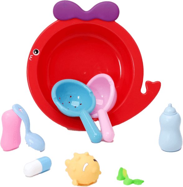 Bộ đồ chơi nhà tắm 9pcs JS048059 (Đỏ)