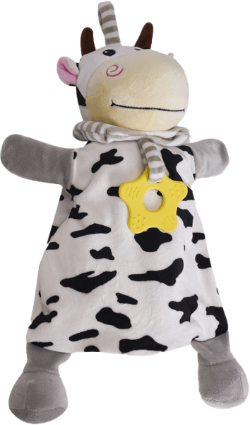 Thú xỏ tay kèm lục lạc, gặm nướu hình bò sữa