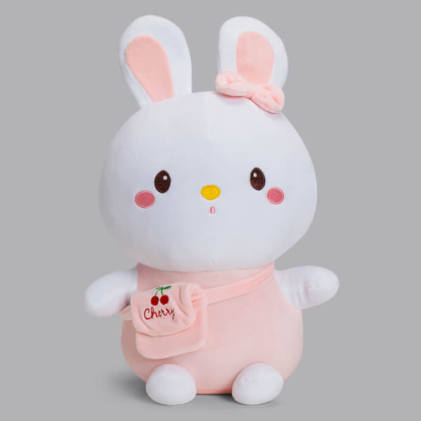 Thú nhồi bông thỏ Animo đeo túi Cherry