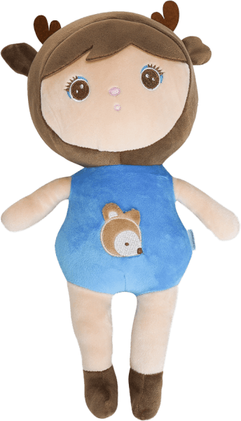 Búp bê nhí nhồi bông Animo sừng hươu nón nâu (TN)