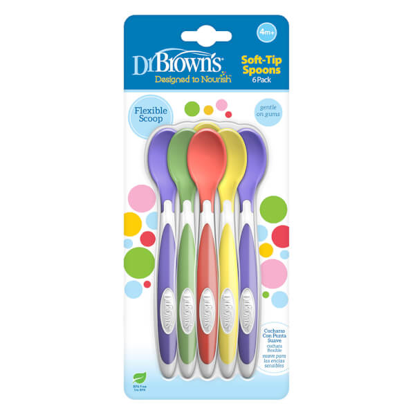 Bộ 6 thìa ăn dặm đầu mềm Dr Brown's